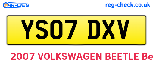 YS07DXV are the vehicle registration plates.