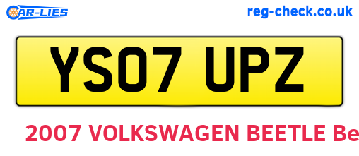 YS07UPZ are the vehicle registration plates.