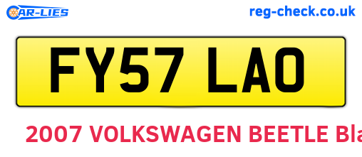 FY57LAO are the vehicle registration plates.