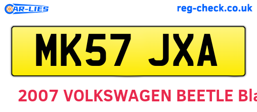 MK57JXA are the vehicle registration plates.