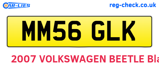 MM56GLK are the vehicle registration plates.