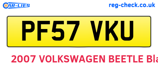 PF57VKU are the vehicle registration plates.