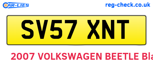 SV57XNT are the vehicle registration plates.