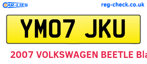 YM07JKU are the vehicle registration plates.