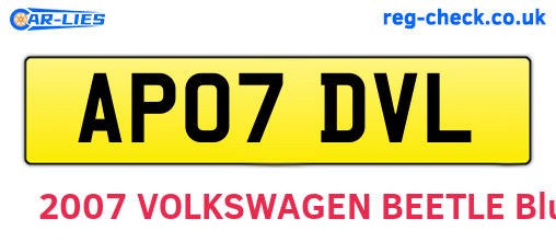 AP07DVL are the vehicle registration plates.
