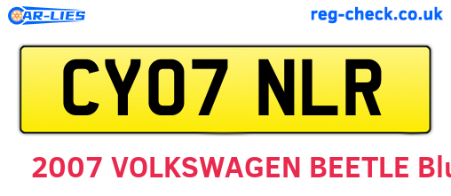 CY07NLR are the vehicle registration plates.