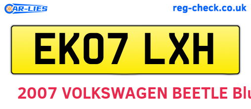 EK07LXH are the vehicle registration plates.