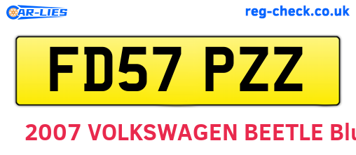 FD57PZZ are the vehicle registration plates.