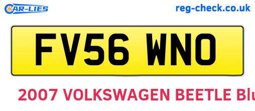 FV56WNO are the vehicle registration plates.