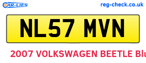 NL57MVN are the vehicle registration plates.