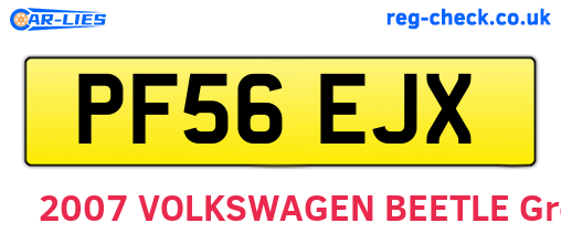 PF56EJX are the vehicle registration plates.