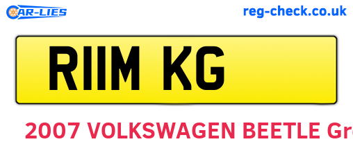 R11MKG are the vehicle registration plates.