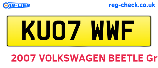 KU07WWF are the vehicle registration plates.