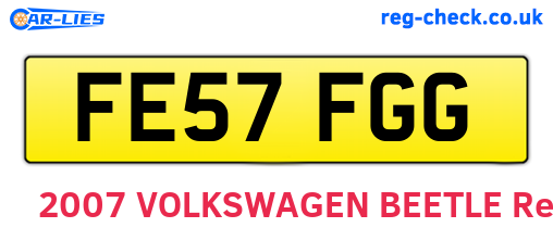 FE57FGG are the vehicle registration plates.