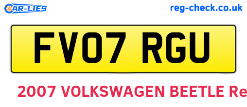 FV07RGU are the vehicle registration plates.