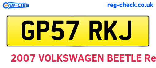 GP57RKJ are the vehicle registration plates.
