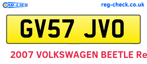 GV57JVO are the vehicle registration plates.
