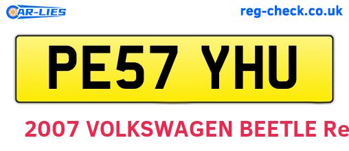 PE57YHU are the vehicle registration plates.