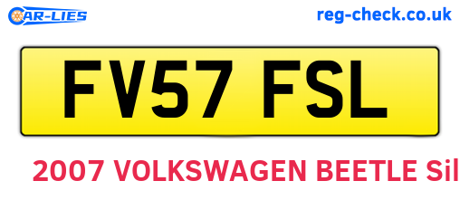 FV57FSL are the vehicle registration plates.