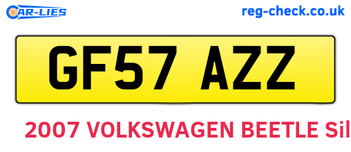 GF57AZZ are the vehicle registration plates.