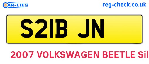 S21BJN are the vehicle registration plates.