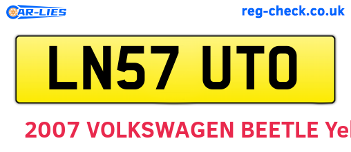 LN57UTO are the vehicle registration plates.