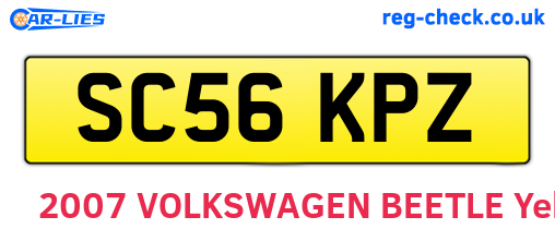 SC56KPZ are the vehicle registration plates.