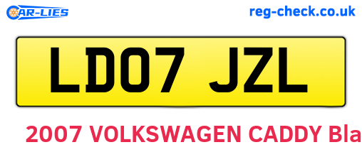 LD07JZL are the vehicle registration plates.