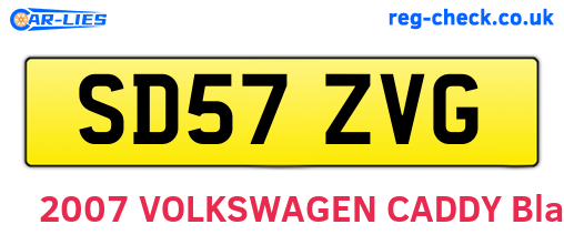 SD57ZVG are the vehicle registration plates.