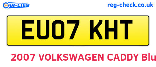 EU07KHT are the vehicle registration plates.