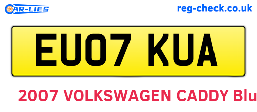 EU07KUA are the vehicle registration plates.