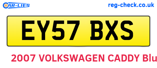 EY57BXS are the vehicle registration plates.