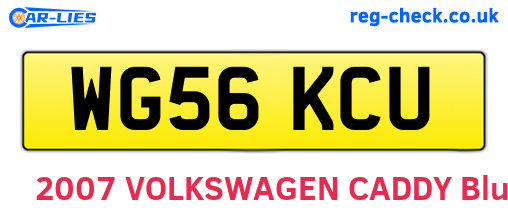 WG56KCU are the vehicle registration plates.