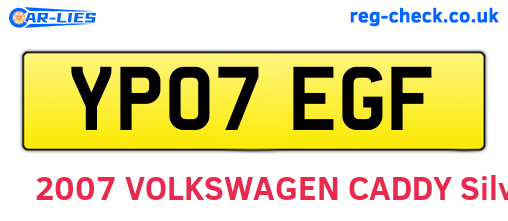 YP07EGF are the vehicle registration plates.