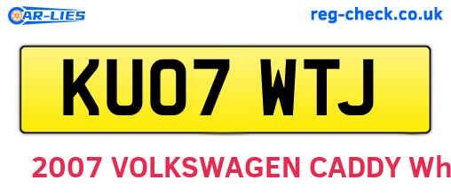KU07WTJ are the vehicle registration plates.