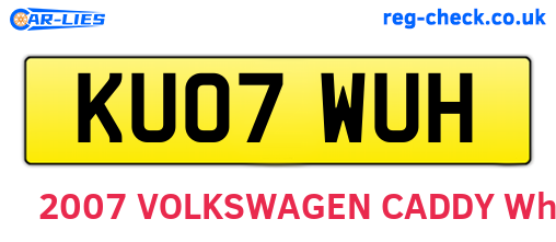 KU07WUH are the vehicle registration plates.
