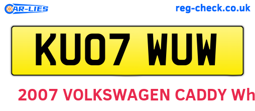 KU07WUW are the vehicle registration plates.