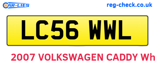 LC56WWL are the vehicle registration plates.