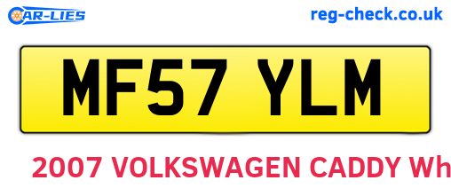 MF57YLM are the vehicle registration plates.