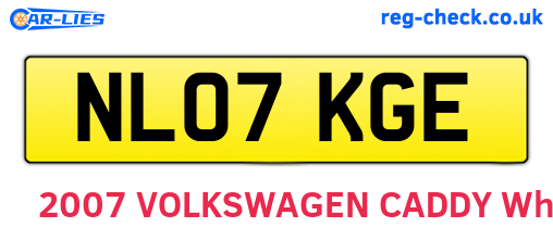 NL07KGE are the vehicle registration plates.
