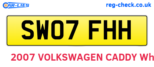 SW07FHH are the vehicle registration plates.