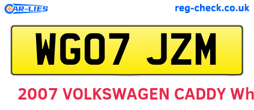 WG07JZM are the vehicle registration plates.