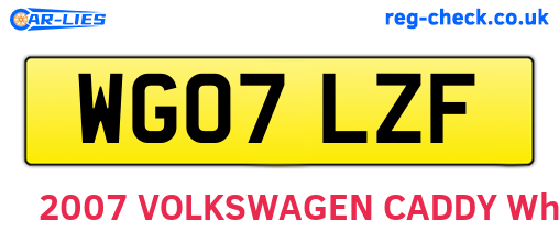 WG07LZF are the vehicle registration plates.