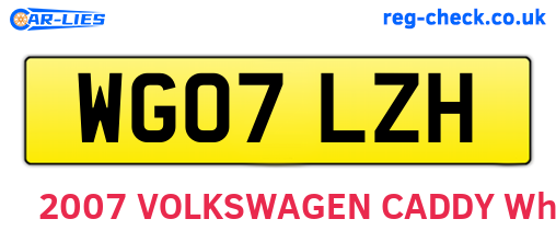 WG07LZH are the vehicle registration plates.