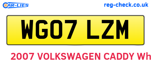 WG07LZM are the vehicle registration plates.