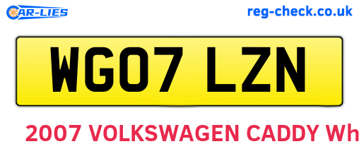 WG07LZN are the vehicle registration plates.