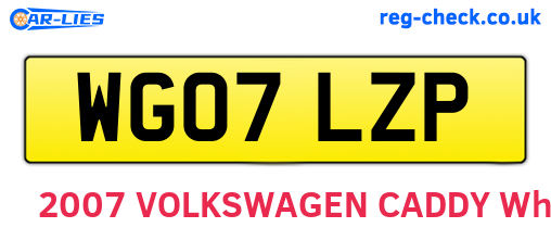 WG07LZP are the vehicle registration plates.