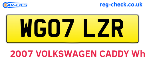 WG07LZR are the vehicle registration plates.