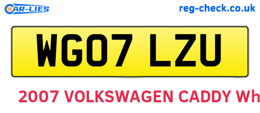 WG07LZU are the vehicle registration plates.