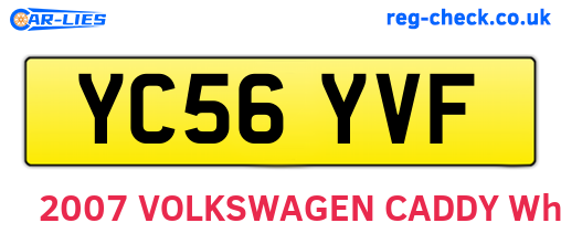 YC56YVF are the vehicle registration plates.